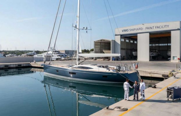 VMG Delivers Full Repaint of 42-Metre Sailing Yacht